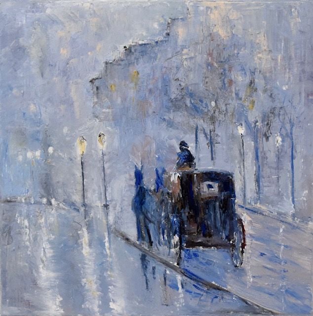 Carriage Ride In Central Park Painting